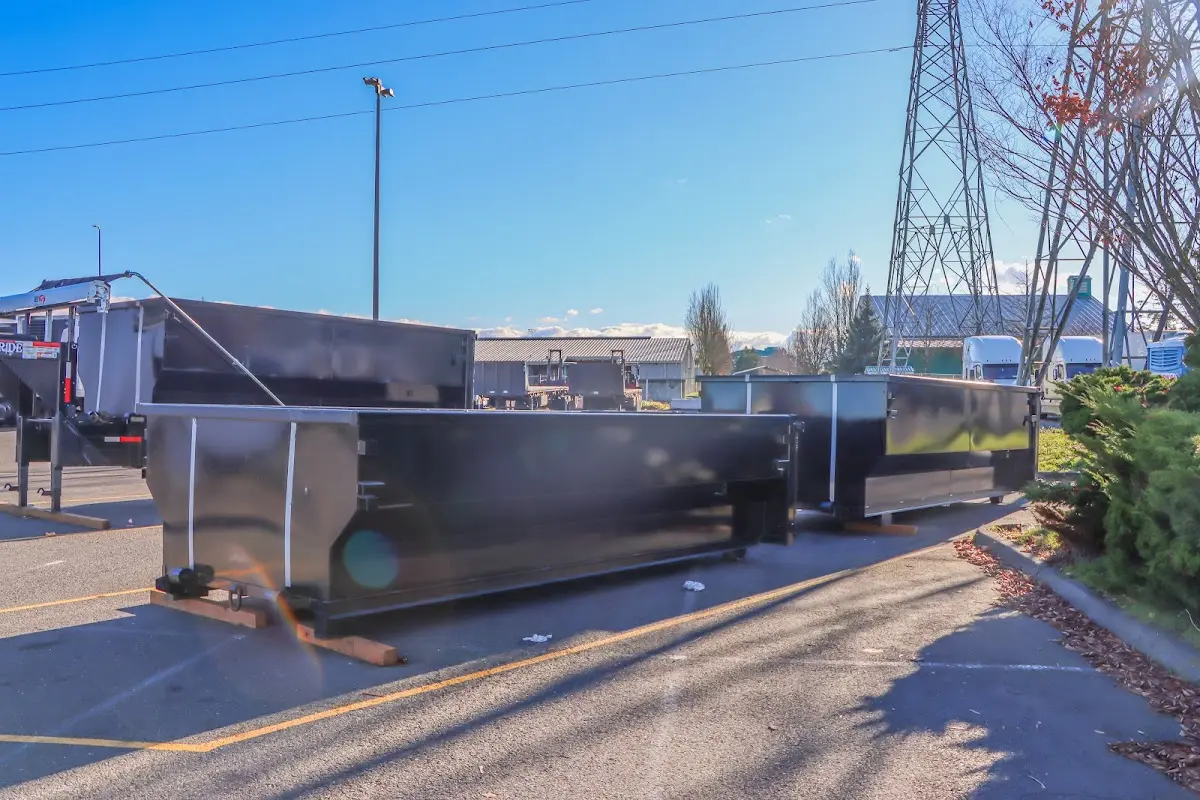 Roll-off dumpster ready for waste disposal at job site for Construction Dumpster Rental in Park City